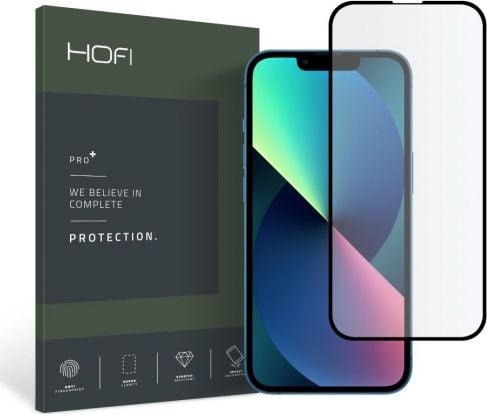 Folie ecran Hofi Pro Plus Full Cover, pentru iPhone 13 Mini, Sticla securizata, Rezistenta 9H, Negru