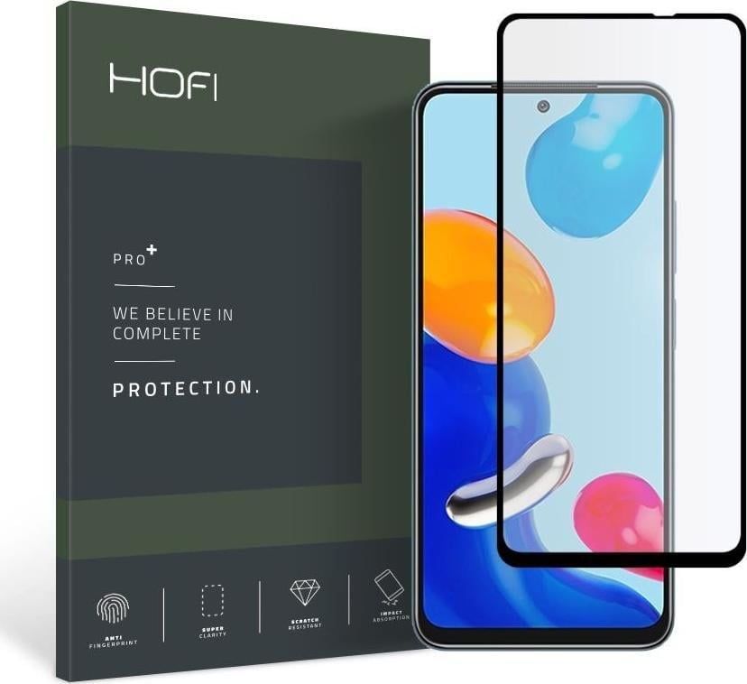 Folie ecran Hofi Pro Plus Full Cover, pentru Xiaomi Redmi Note 11 / Redmi Note 11S / Poco M4 Pro, Sticla securizata, Rezistenta 9H, Negru