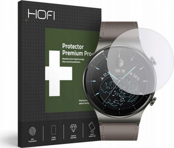 Accesorii Smartwatch - Folie protectie 5D pentru Huawei Watch GT 2 Pro, HOFI, Sticla securizata, Transparent