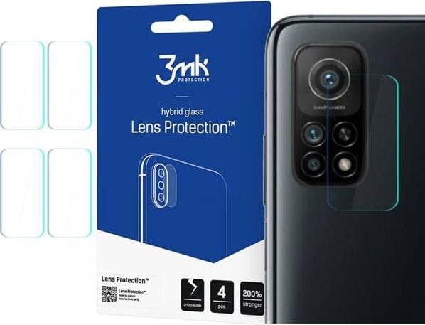Folii protectie telefoane - Folie protectie camera foto 3MK Flexible Glass compatibila cu Xiaomi 11T / 11T Pro Set 4 bucati