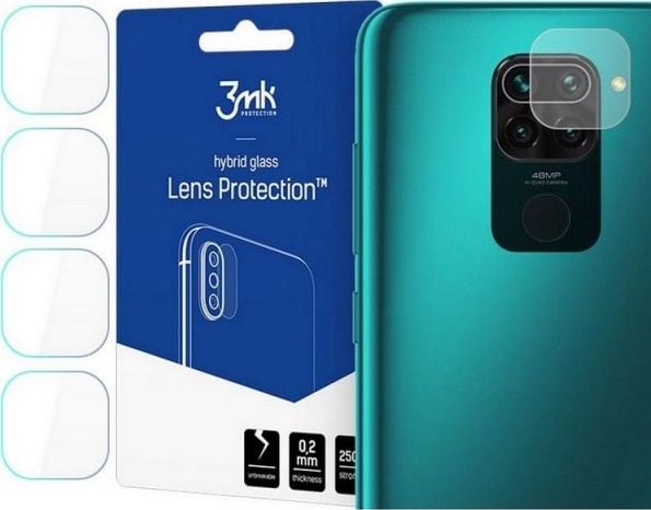 Folie protectie camera foto 3MK Flexible Glass Xiaomi Redmi Note 9 4-Pack