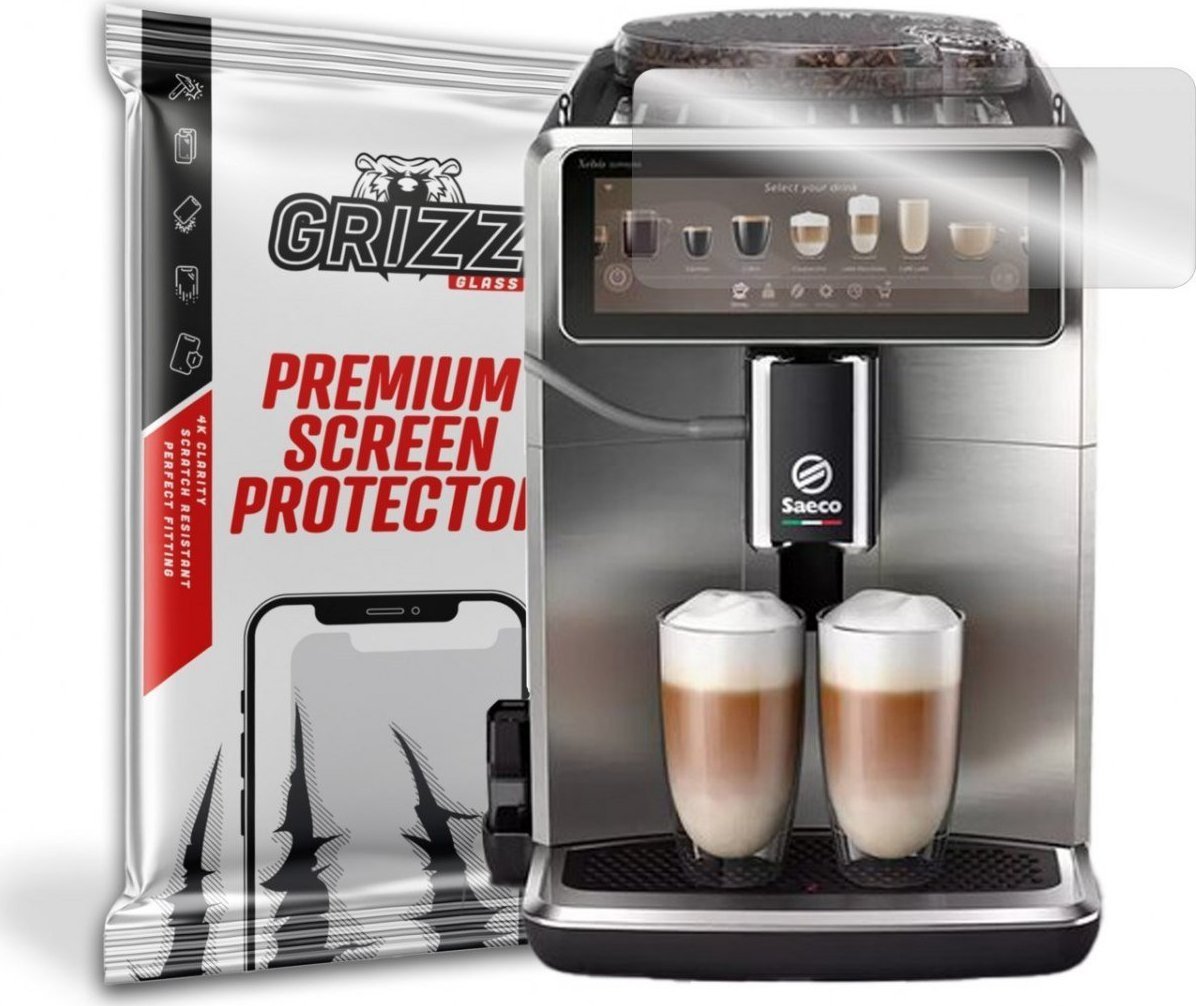 Accesorii si piese aparate cafea - Folie protectie ecran GrizzGlass HybridGlass pentru Saeco SM8785/00 Xelsis Deluxe, Sticla, Transparent
