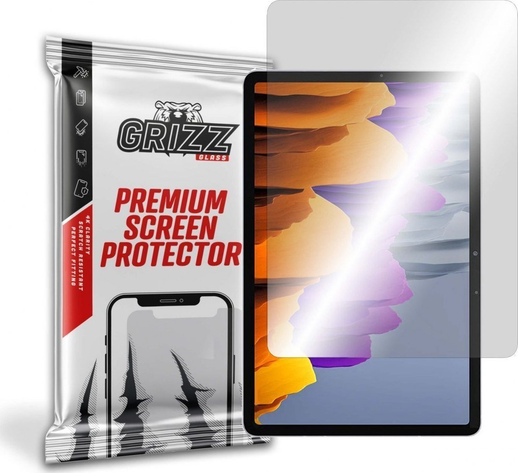 Folii protectie tablete - Folie protectie ecran, GrizzGlass HybridGlass sticla hibrida pentru Samsung Galaxy Tab S7 Plus
