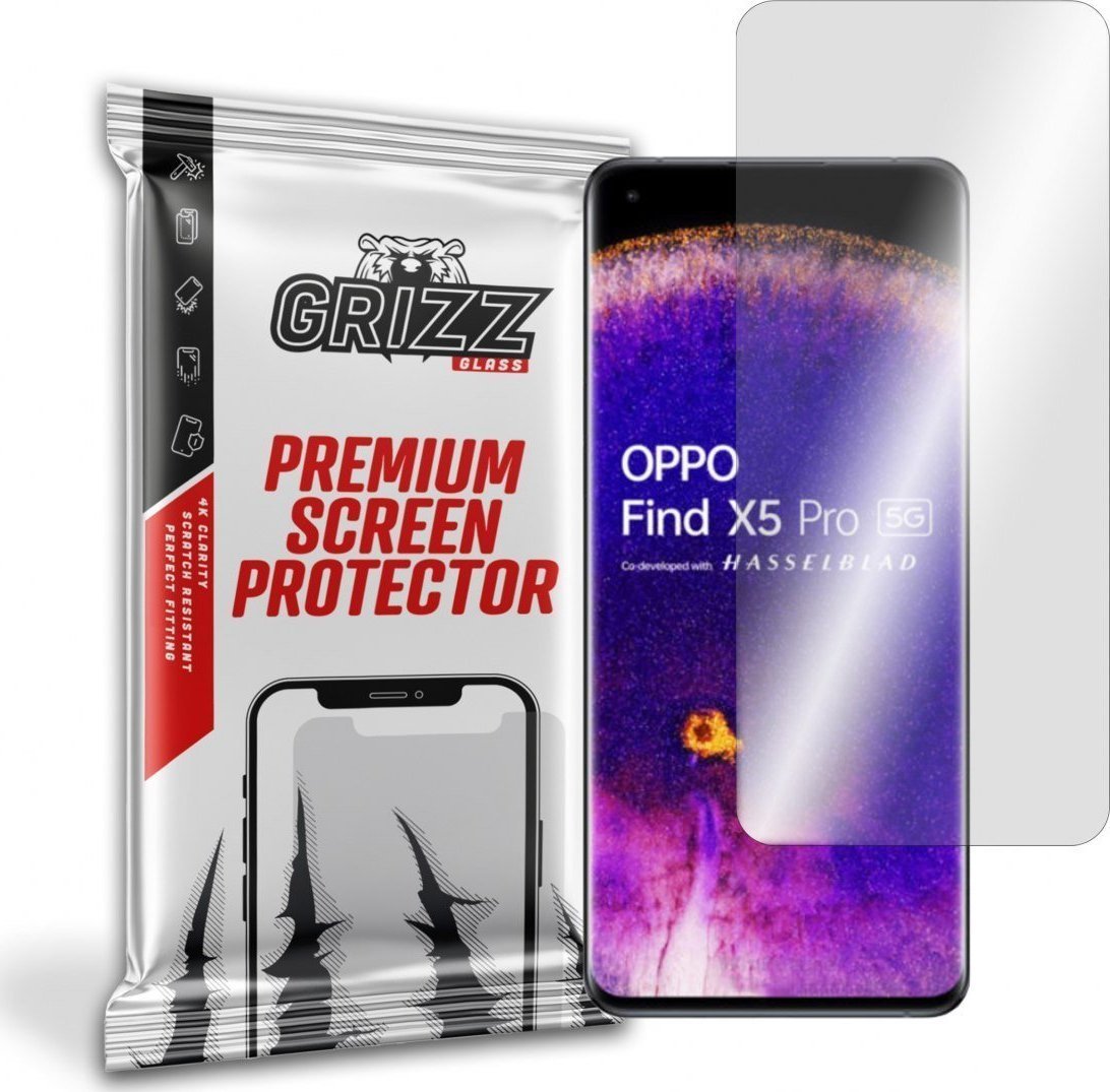 Folie protectie ecran GrizzGlass HydroFilm pentruOppo Find X5 Pro, Hidrogel, Transparent