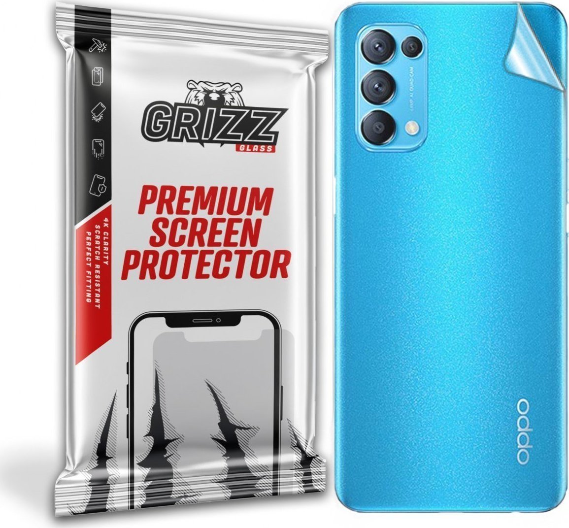 Folie protectie spate GrizzGlass SatinSkin pentru Oppo Reno 5 5G, Transparent