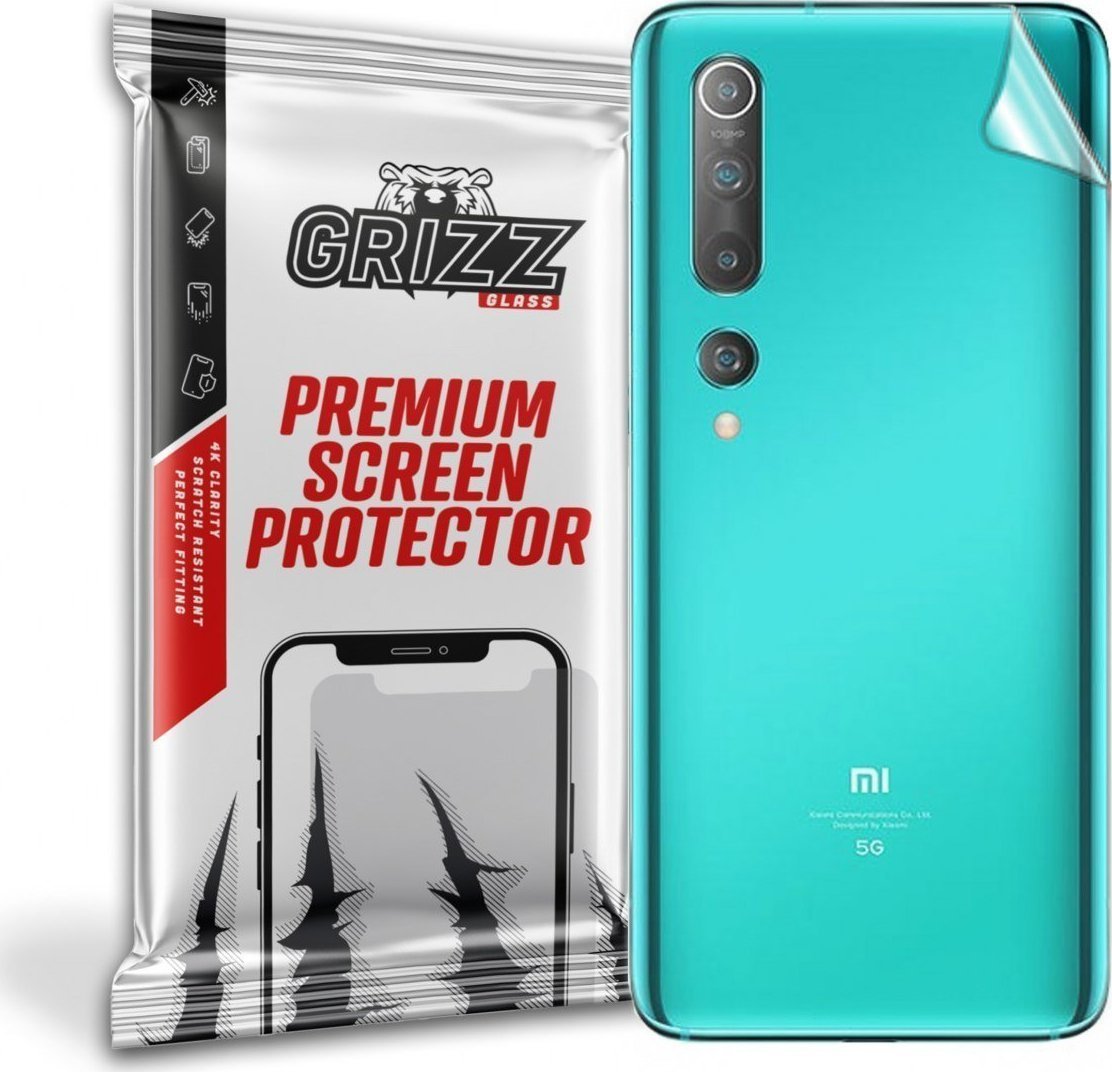 Folie protectie spate, GrizzGlass UltraSkin folie spate pentru Xiaomi Mi 10 5G, Transparent