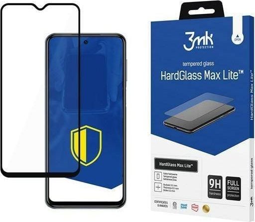 Folie Protectie Sticla 3MK HardGlass Max Lite pentru Xiaomi Redmi Note 10 Pro, 9H, 0.2mm, Negru