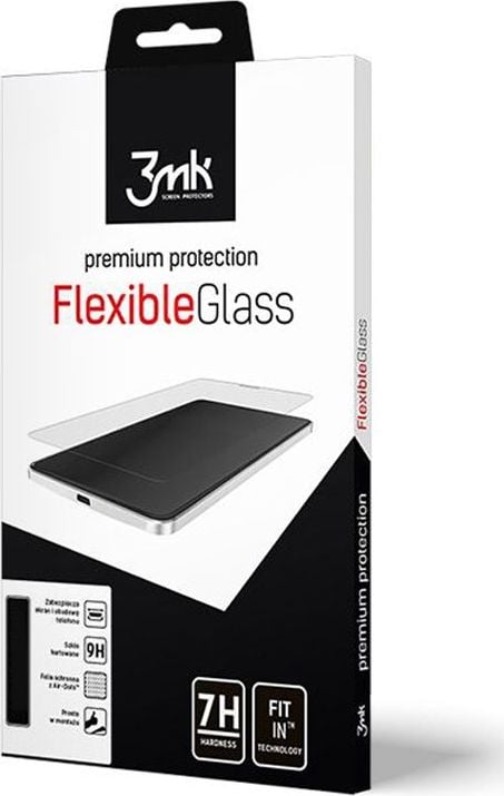 Folie Protectie Sticla Flexibila 3MK pentru Apple iPad 10.2` (2020)/ iPad 10.2` (2019), Structura Incasabila, 7H, 0.2 mm, Transparenta