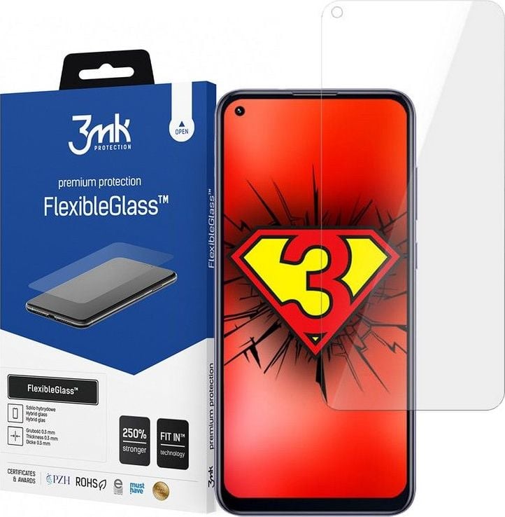 Folie Protectie Sticla Flexibila 3MK pentru Samsung Galaxy M11, Structura Incasabila, 7H, 0.2 mm, Transparenta