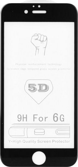 Folii protectie telefoane - Folie Sticla Full Cover Premium pentru Huawei P40 Lite, 5D, Full Glue, Negru