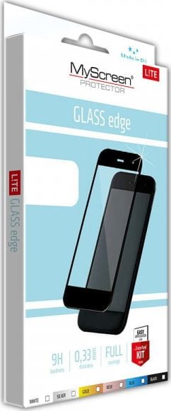 Folie Sticla MyScreen L!ite pentru Huawei Y5P, Full Cover, Full Glue, 9H, 0.33 mm, Negru