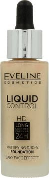 Fond de ten Eveline Cosmetics, Liquid Control HD, 015 Light Vanilla, 32 ml