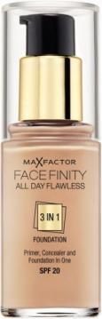 Fond de ten Max Factor Facefinity All Day Flawless 3-in-1 SPF 20, 30 ml, Light Ivory