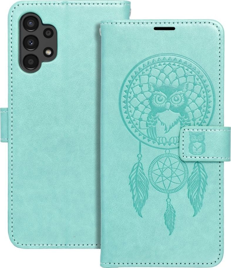 Toc de carte ForCell Forcell MEZZO pentru SAMSUNG A13 4G Dreamcatcher verde