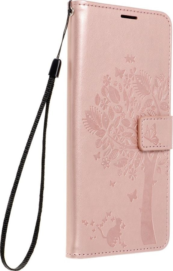 Toc de carte ForCell Forcell MEZZO pentru SAMSUNG Galaxy A32 LTE (4G) lemn de aur roz