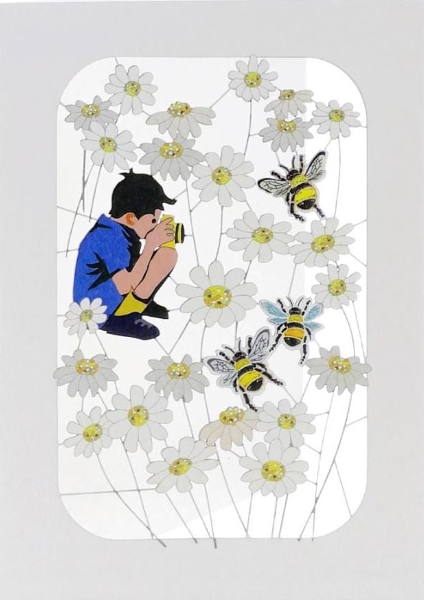 Forever Cards PM409 card decupat + plic Băiat și flori
