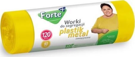 Forte+ Saci de gunoi legati pentru separare 120L 10buc. PLASTIC-METAL