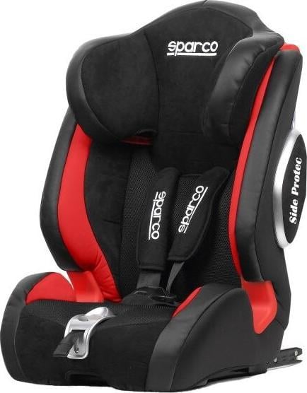 Scaun auto Sparco F1000K PREMIUM ECE R44/04 (9-36 kg), negru/roșu [H]