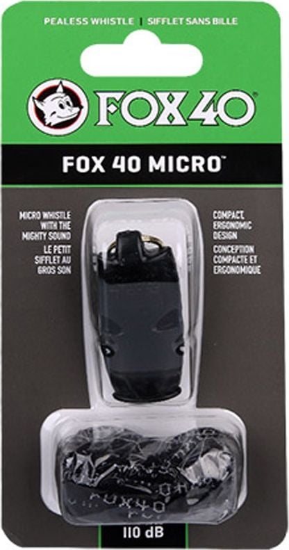 Fox 40 Fluier Micro Siguranță 9513-0008 / 9122-1408 negru