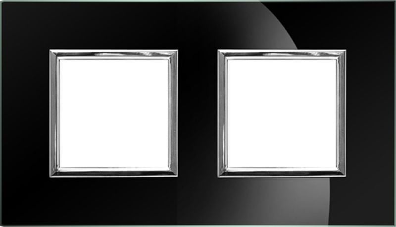 Frame dublu Dante sticlă neagră din sticla (4509182)