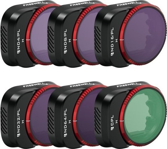 Set 6 filtre lentila, Freewell Bright Day, Pentru DJI Mini 3 Pro / Mini 3, Mov/Verde