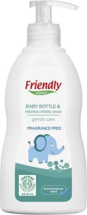 Detergent pentru vase si biberoane fara parfum, Friendly Organic, 300 ml