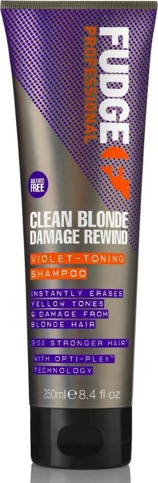 Fudge FUDGE_Clean Blonde Damage Rewind Violet-Toning Shampoo regenerujący i tonujący szampon do włosów blond 250ml