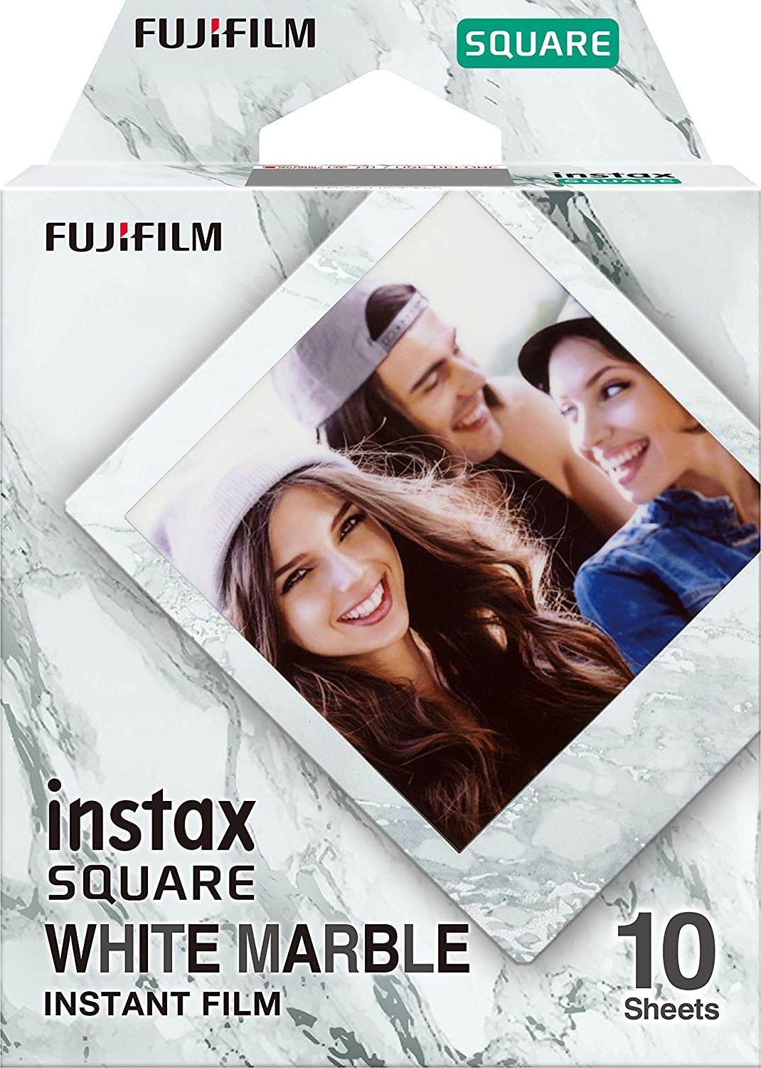 Film Instant Fujifilm Instax Square, Whitemarble, 10 buc