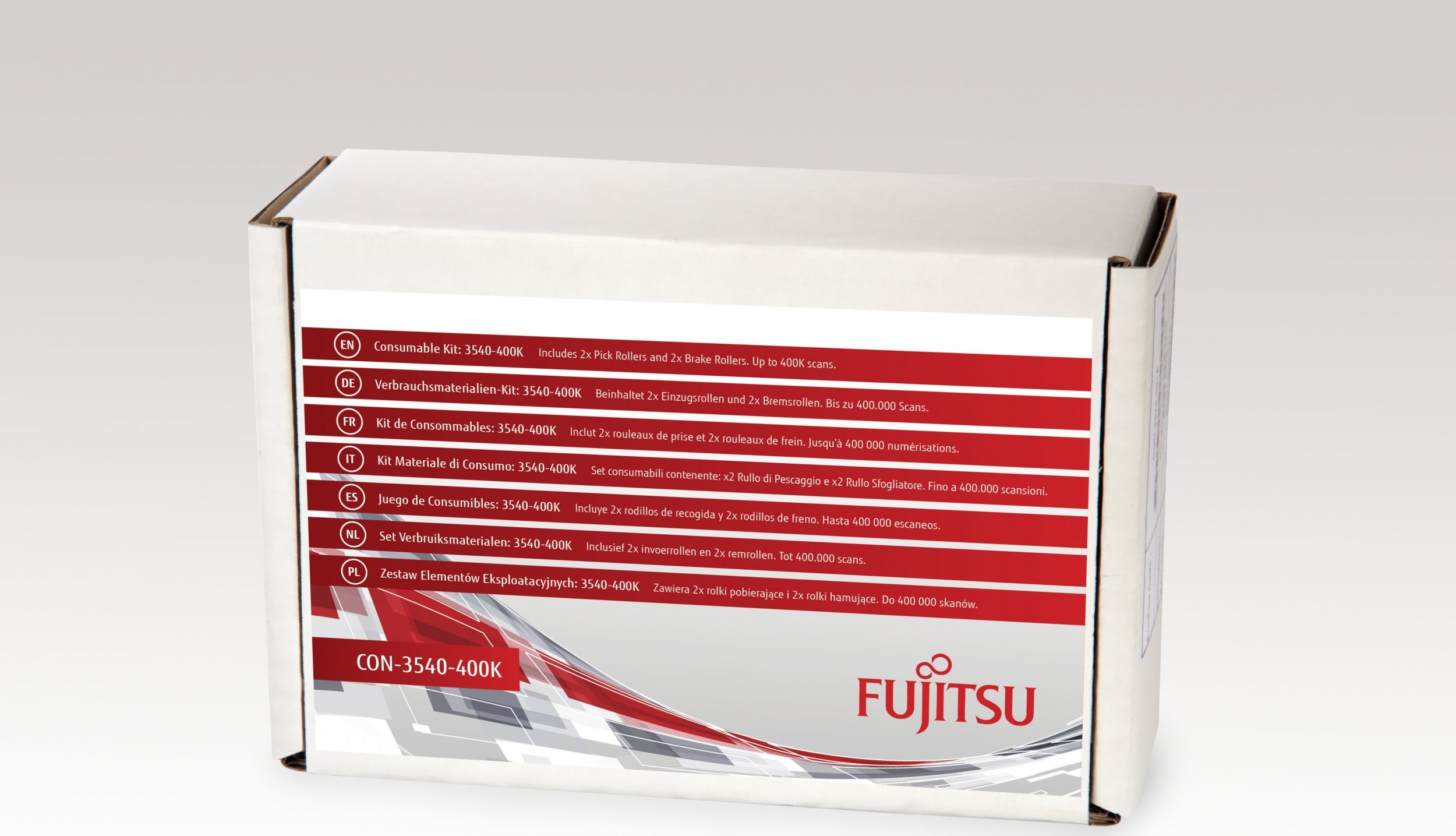 Kit consumabile Fujitsu pentru scaner fi-6130/6230/6140/6240 (2xBR+2xPR), cod vechi: CON-3540-011A