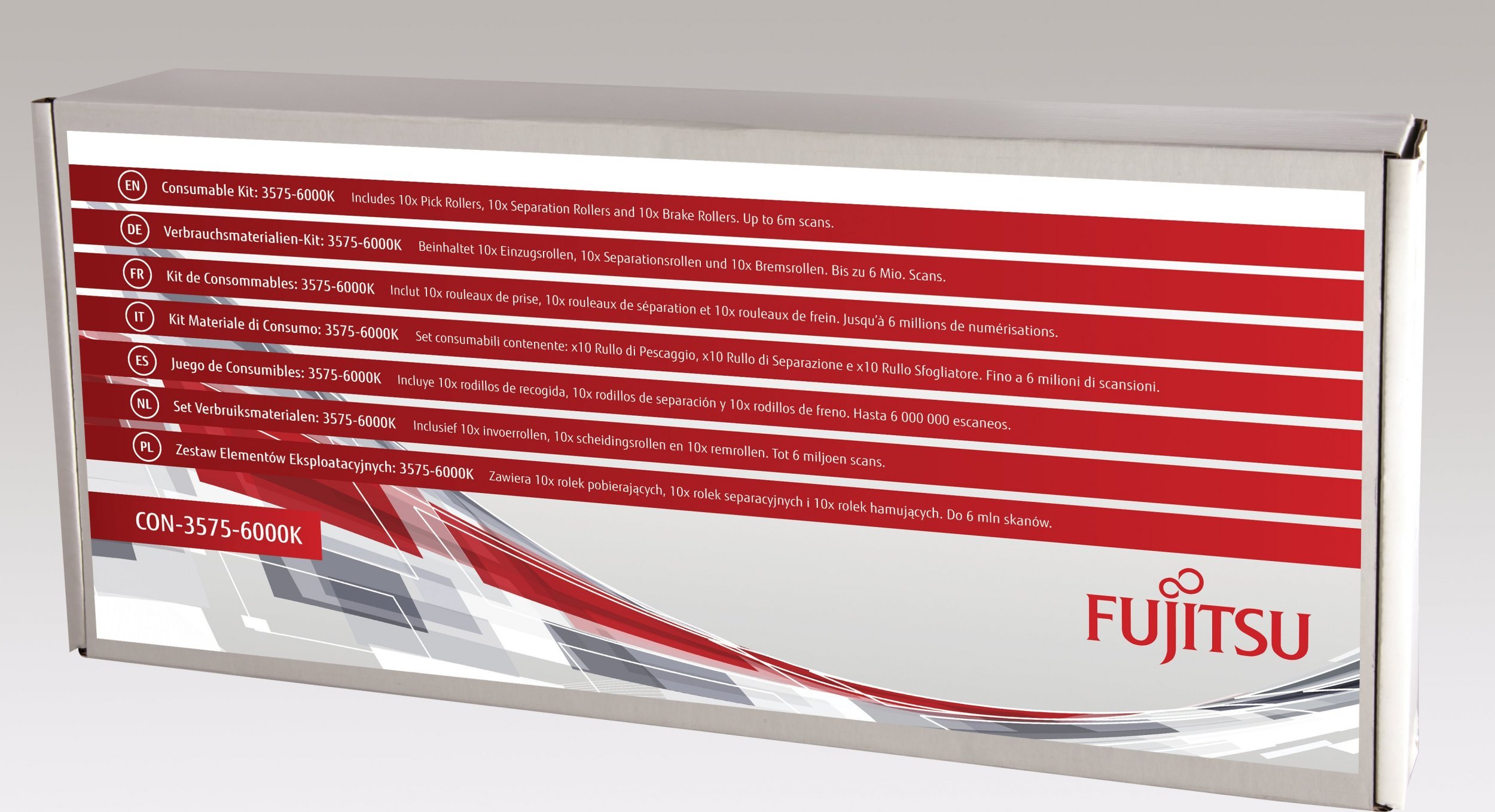 Kit de consumabile Fujitsu fi-6800 Pachet zece (set 10x role de ridicare, 10x role separatoare, 10x role de frana)