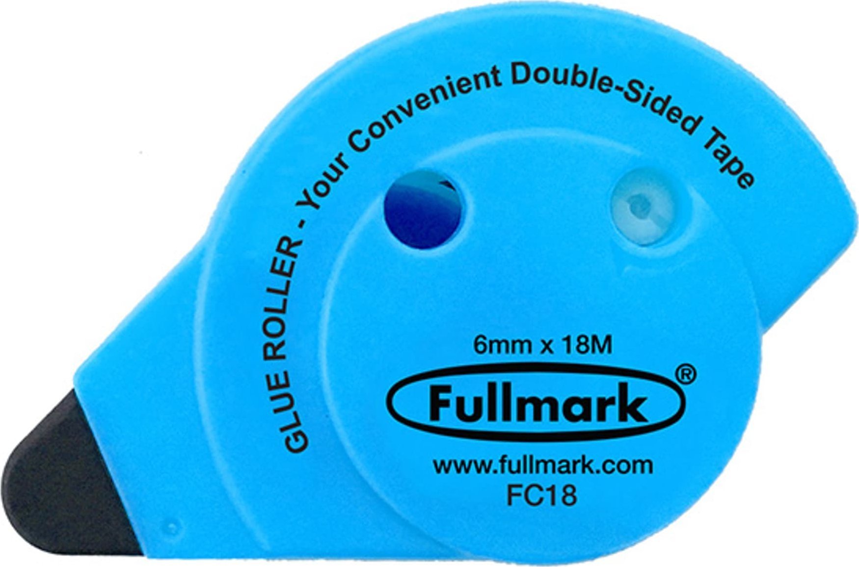 Adezivi si benzi adezive - Fullmark Bandă adezivă permanentă, albastru fluorescent, 6mm x 18m, Fullmark