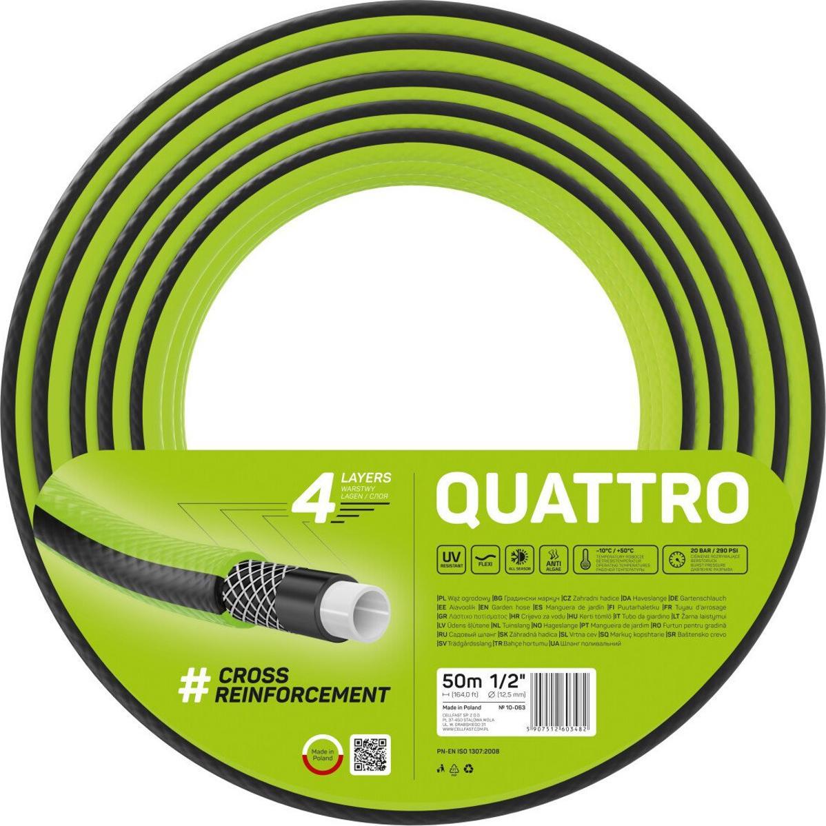 Furtun de grădină Cellfast Quattro 1/2` 50m (10-063)