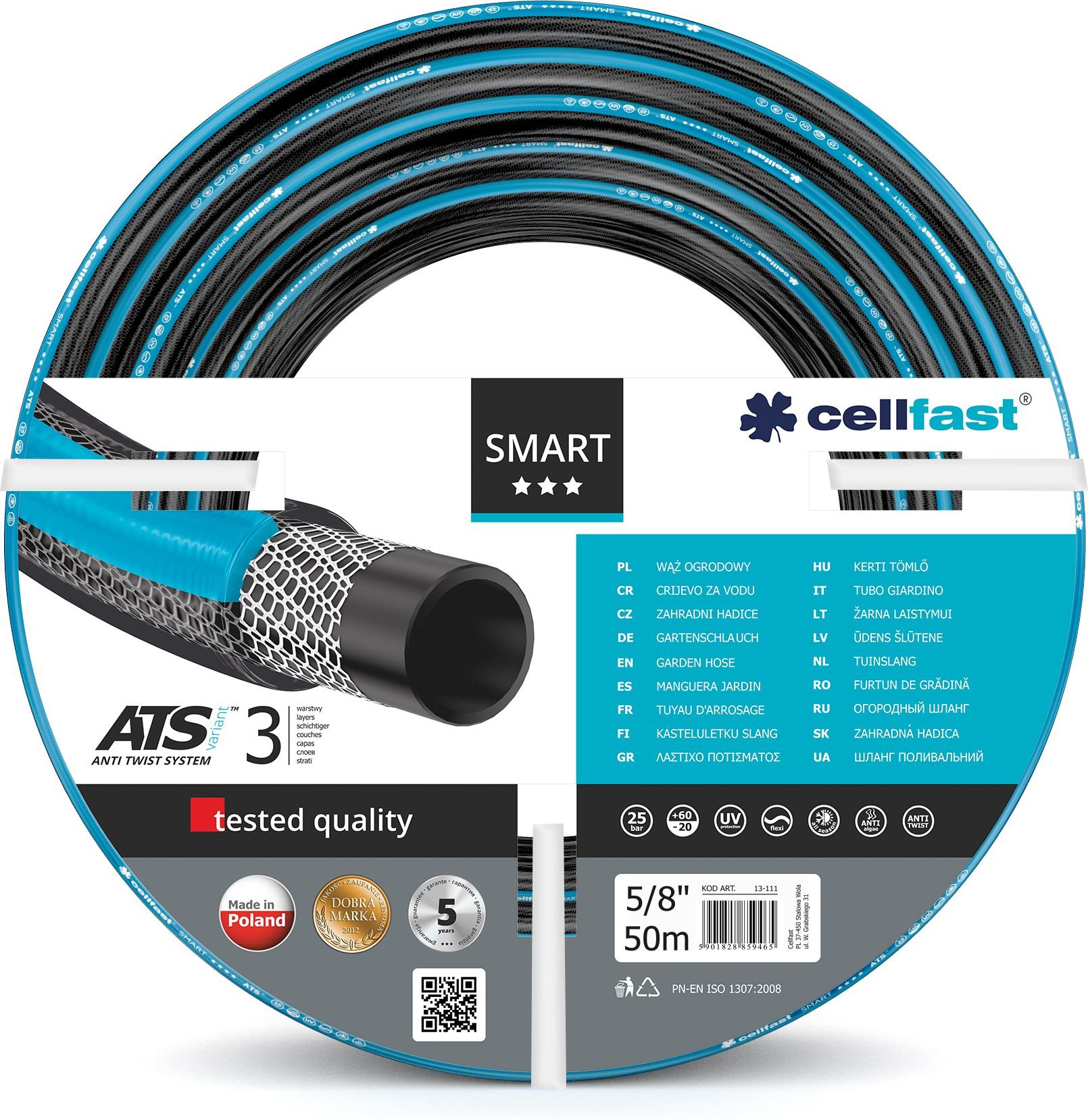 Furtun de grădină Cellfast Smart 5/8` 50m (13-111)