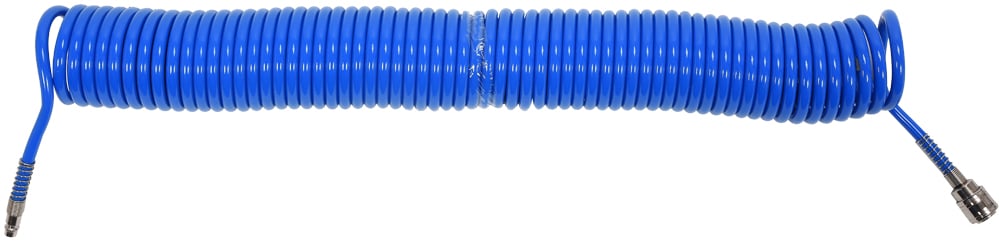 Furtun pneumatic Yato Spiral YT-24206, 6,5mm, 12 bar, 1/4 inch, 15m, Albastru