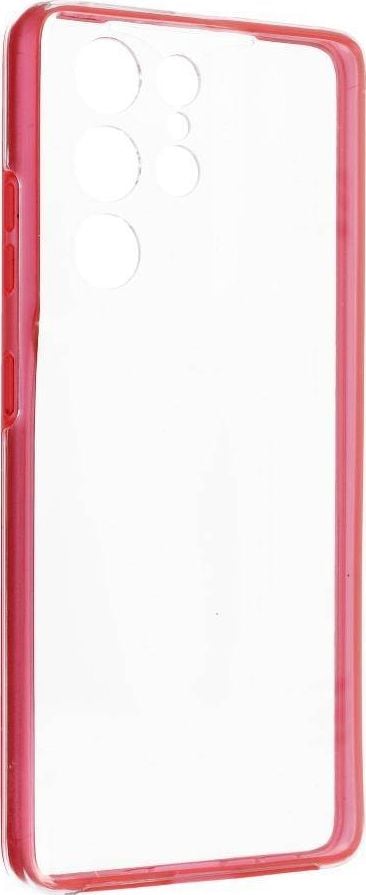 Carcasa 360 Full Cover PC + TPU pentru SAMSUNG S21 ULTRA rosie