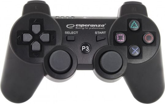 Gamepad Bluetooth, PS3, 12 butoane, vibratii, negru, Esperanza Marine