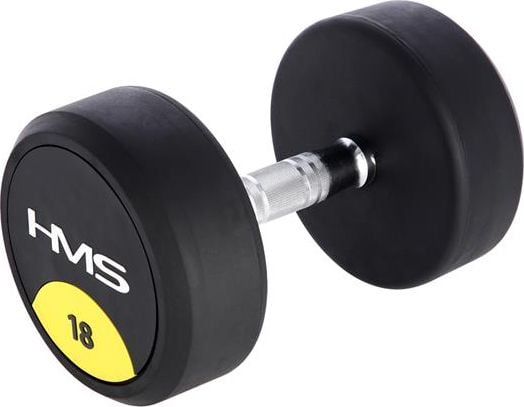 Gantera cauciucata cu greutate fixa HMS HG PRO 18kg