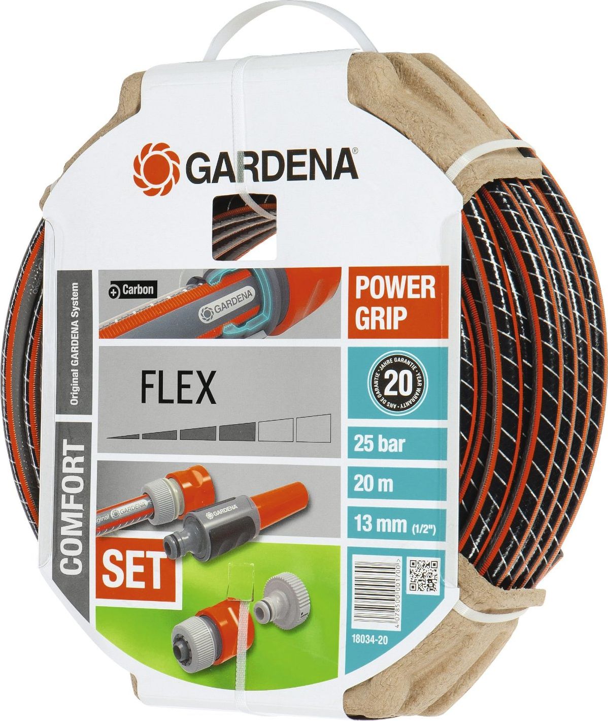 Kit furtun Gardena Comfort FLEX 13 mm (1/2`), 20 m, cu conetori si spritzer
