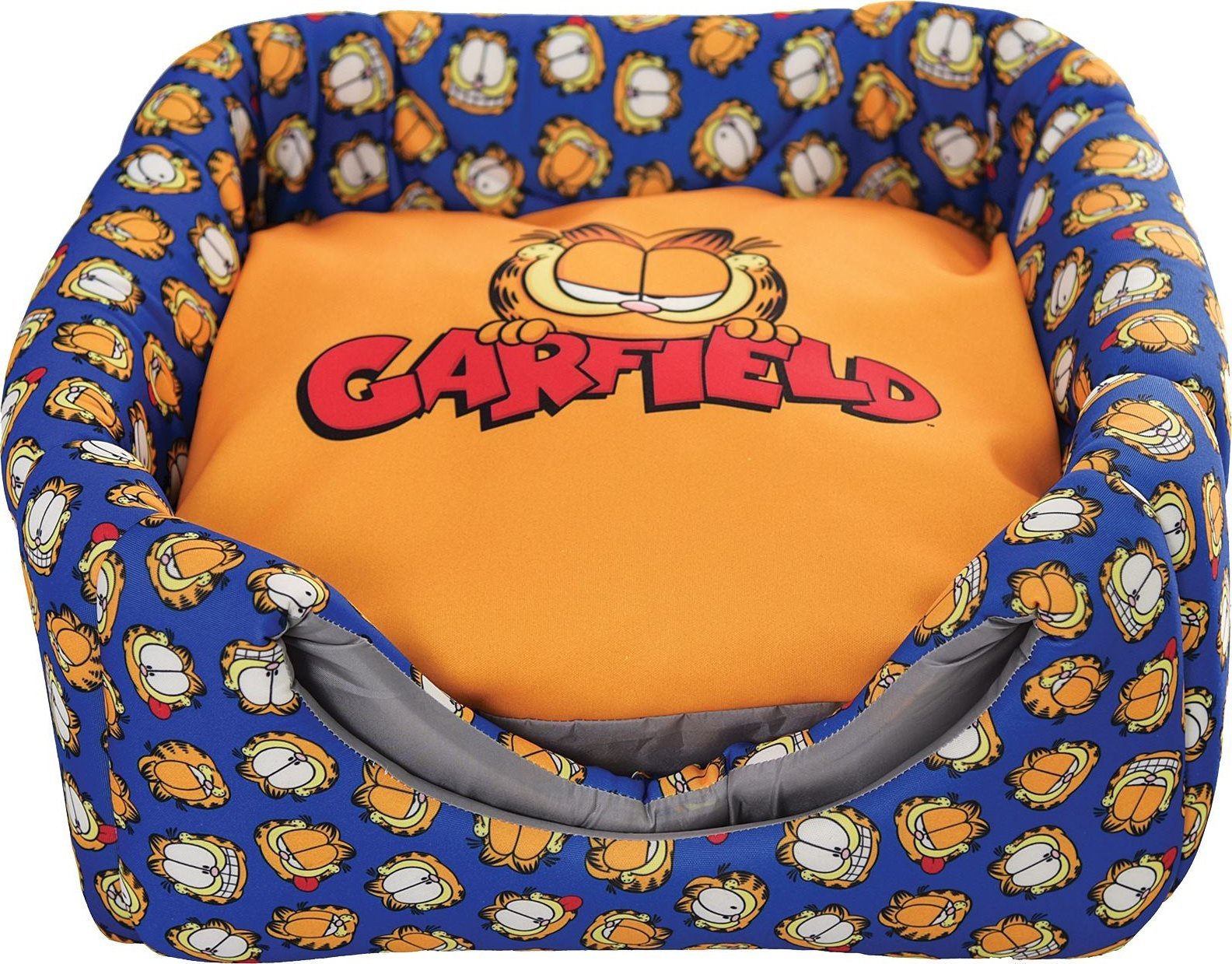 GARFIELD Garfield, Casă de pat pentru pisici, portocaliu-albastru, 37x37x37cm