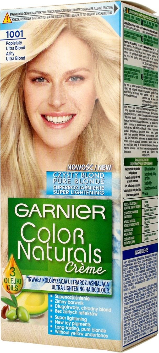 Vopsea de par, Garnier, Color Naturals, nr.1001, Ashen Ultra Blond