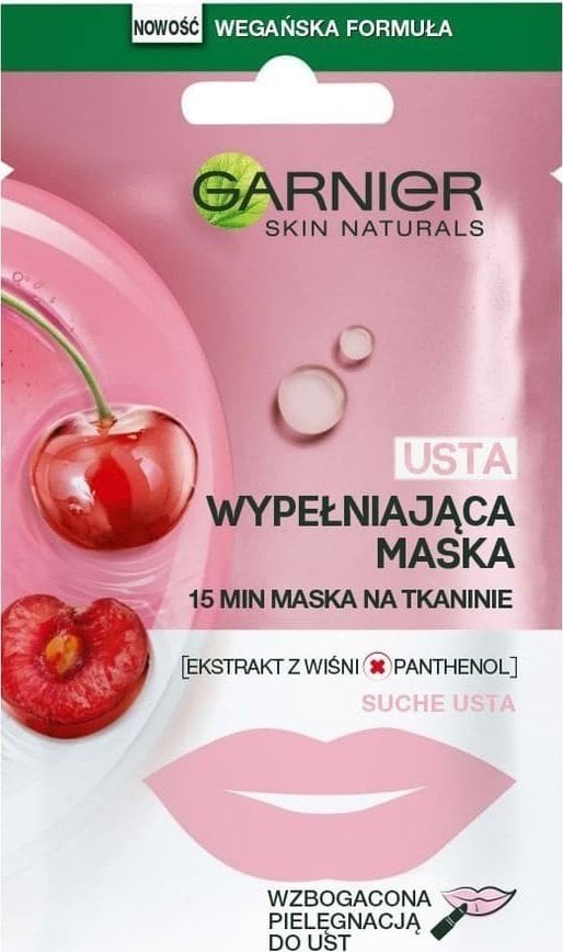 Garnier Skin Naturals Maseczka nawilÅ¼ajÄ…ca na usta Cherry 1 szt.