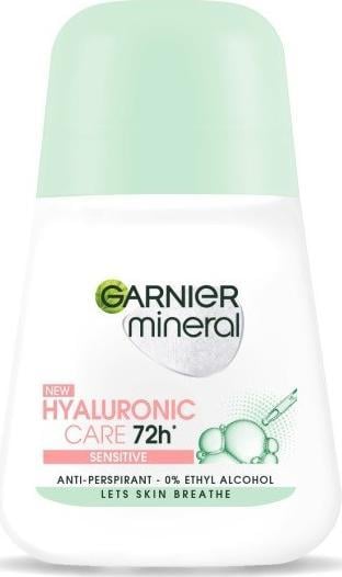 Deodorant roll-on Garnier Mineral Hyaluronic Ultracare pentru femei, 50 ml