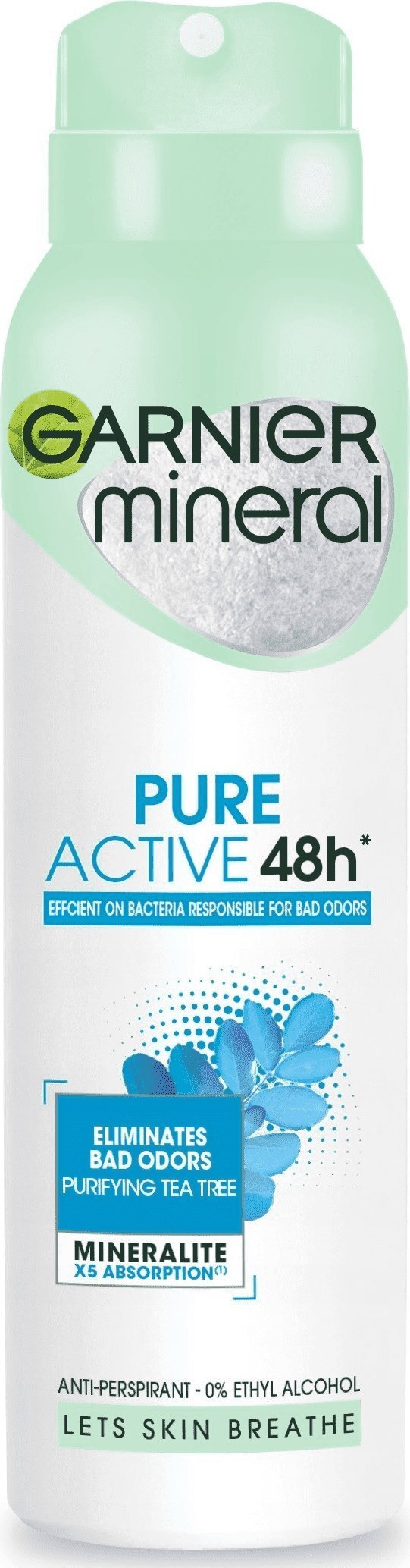 Deodorant antiperspirant Garnier Mineral, Pure active, 48h, 150ml