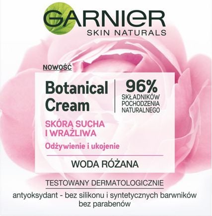 Garnier Skin Naturals Botanical Rose Water Krem odÅ¼ywienie i ukojenie 50ml