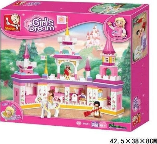 Gazelo Blocks Sluban Girl Castle roz si alb 385el. 32663 GAZELLE
