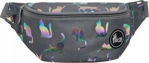 Geanta curea, Astra, AW1, Hash, Efect holografic, Ultraviolet Cats, 28 x 15 cm, Multicolor