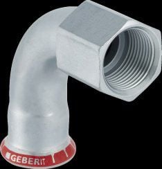 Geberit Mapress C-Stahl - curba de 90&amp;deg; cu filet interior d22-Rp 3/4 (20557)