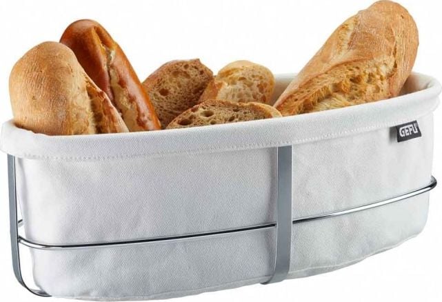 Boluri - Gefu Coș de pâine oval, alb BRUNCH