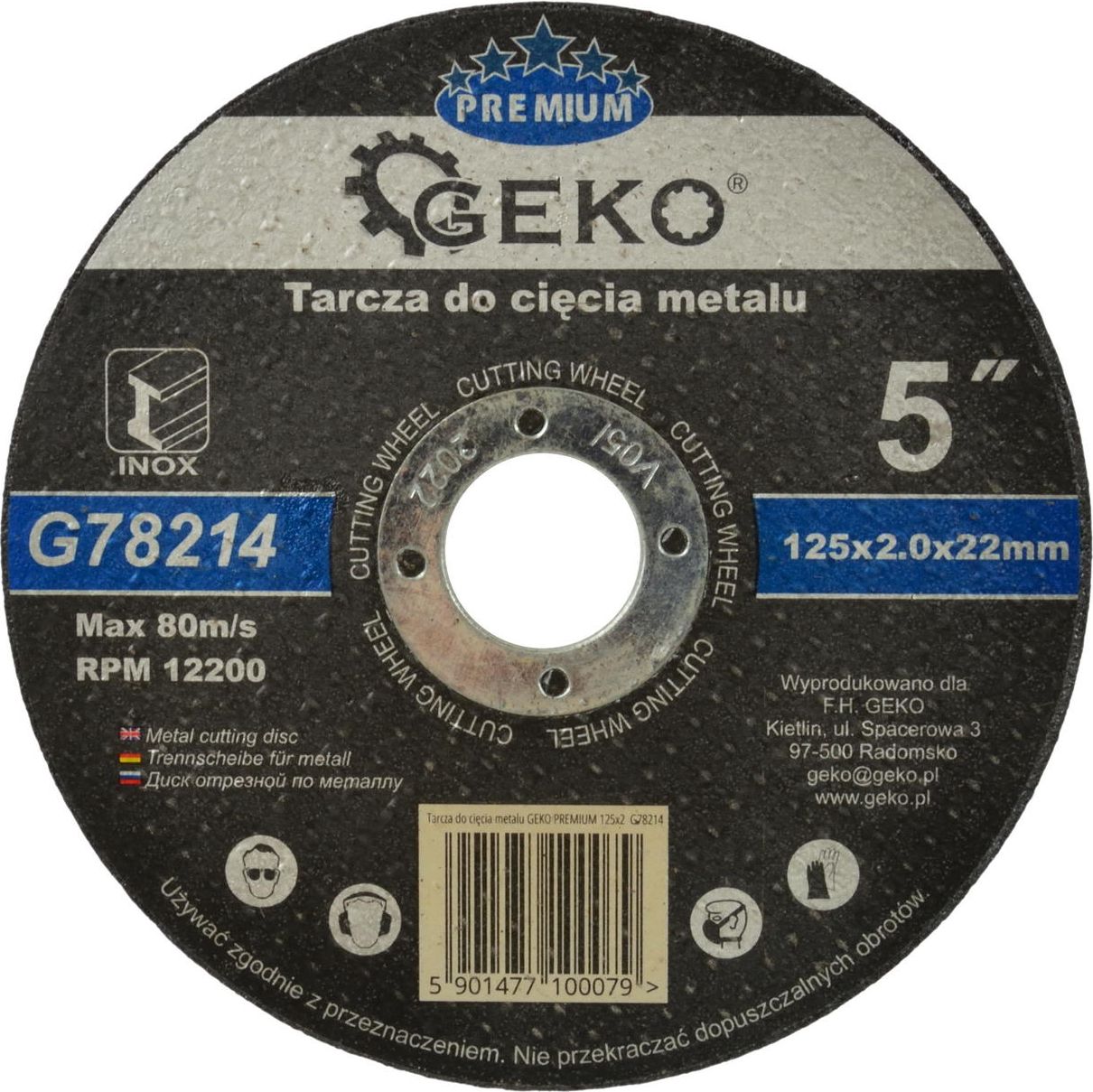 Disc pentru metal 125mm, GEKO PREMIUM G78214