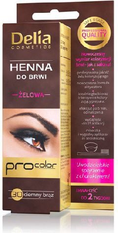 Gel colorant henna pentru gene & sprancene maro 3.0 Eyebrow Expert, Delia Cosmetics, 15 ml